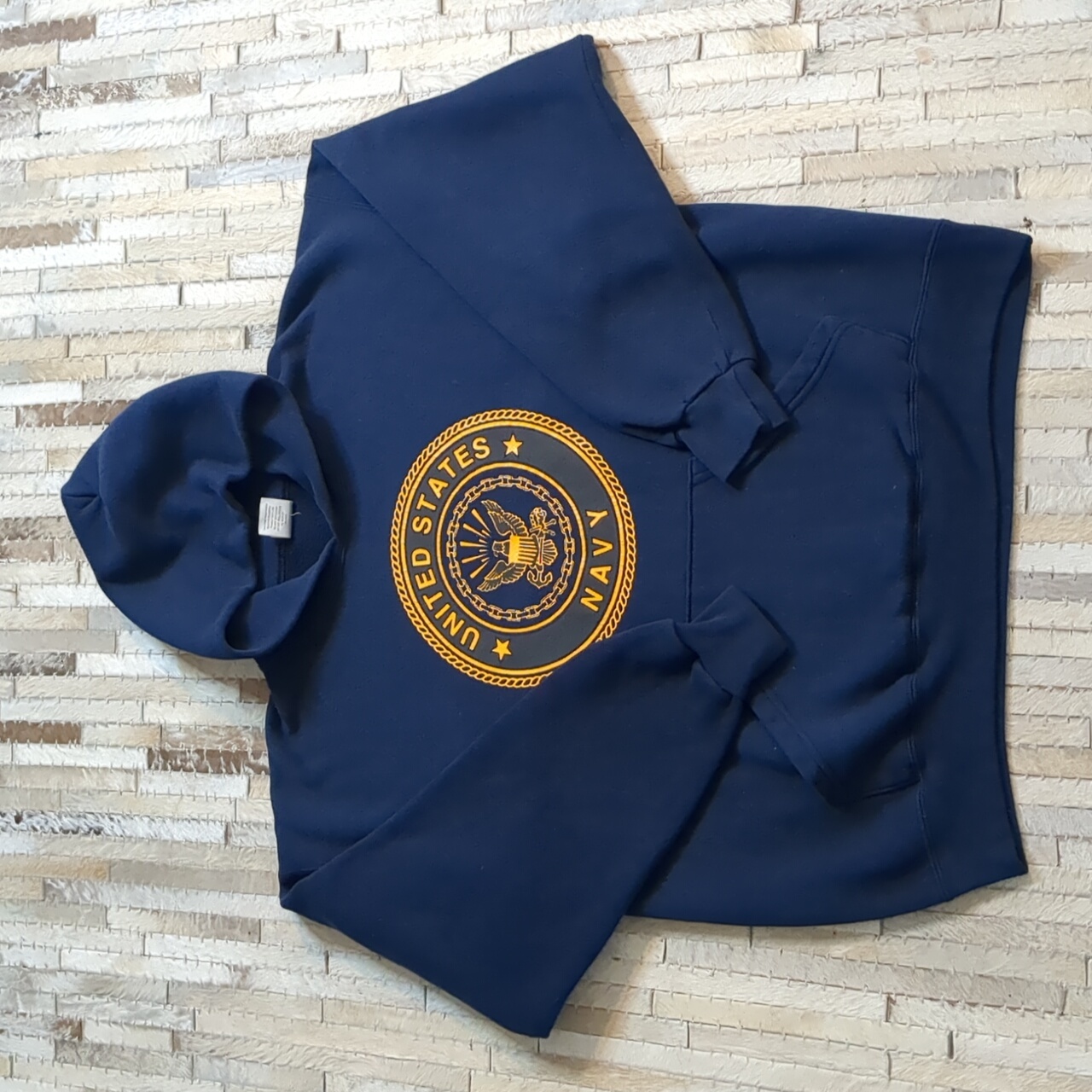 Soffe Vintage 90s United States Navy Hooded Sweatshirt